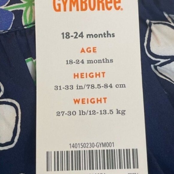 Gymboree Girls 18-24M Skirt with Diaper Cover Navy Flowers Ribbon Trim - Picture 6 of 7